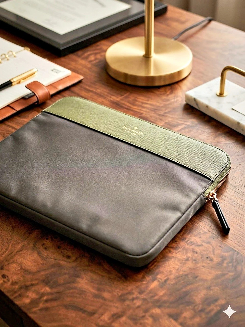 Kate Spade New York Dual-Tone Nylon & Saffiano Leather Laptop Sleeve Case